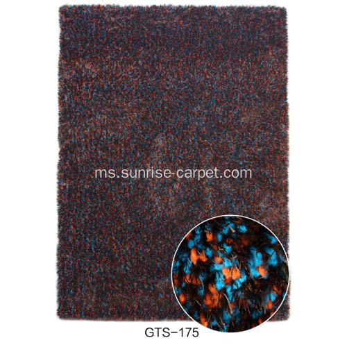Karpet Shaggy elastik &amp; Sutera Dengan Karpet Warna Campuran